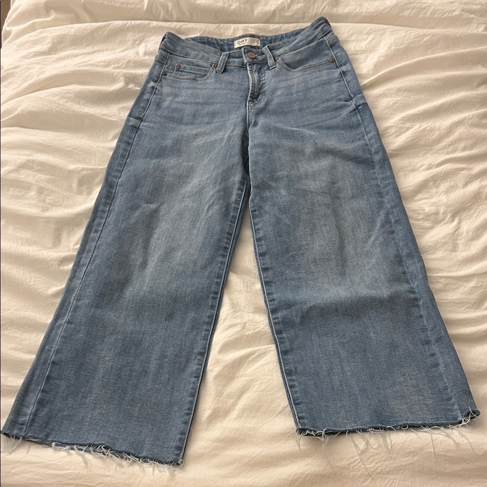 OAT New York - Light wash Wide-Leg Cropped Jeans